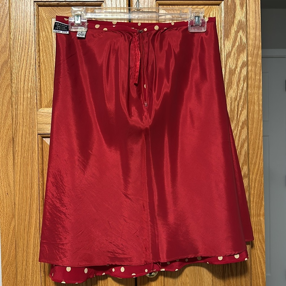 Amanda Smith petites pure silk skirt fully lined with silk size 8P - Picture 6 of 6